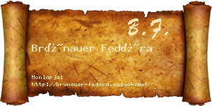 Brünauer Fedóra névjegykártya